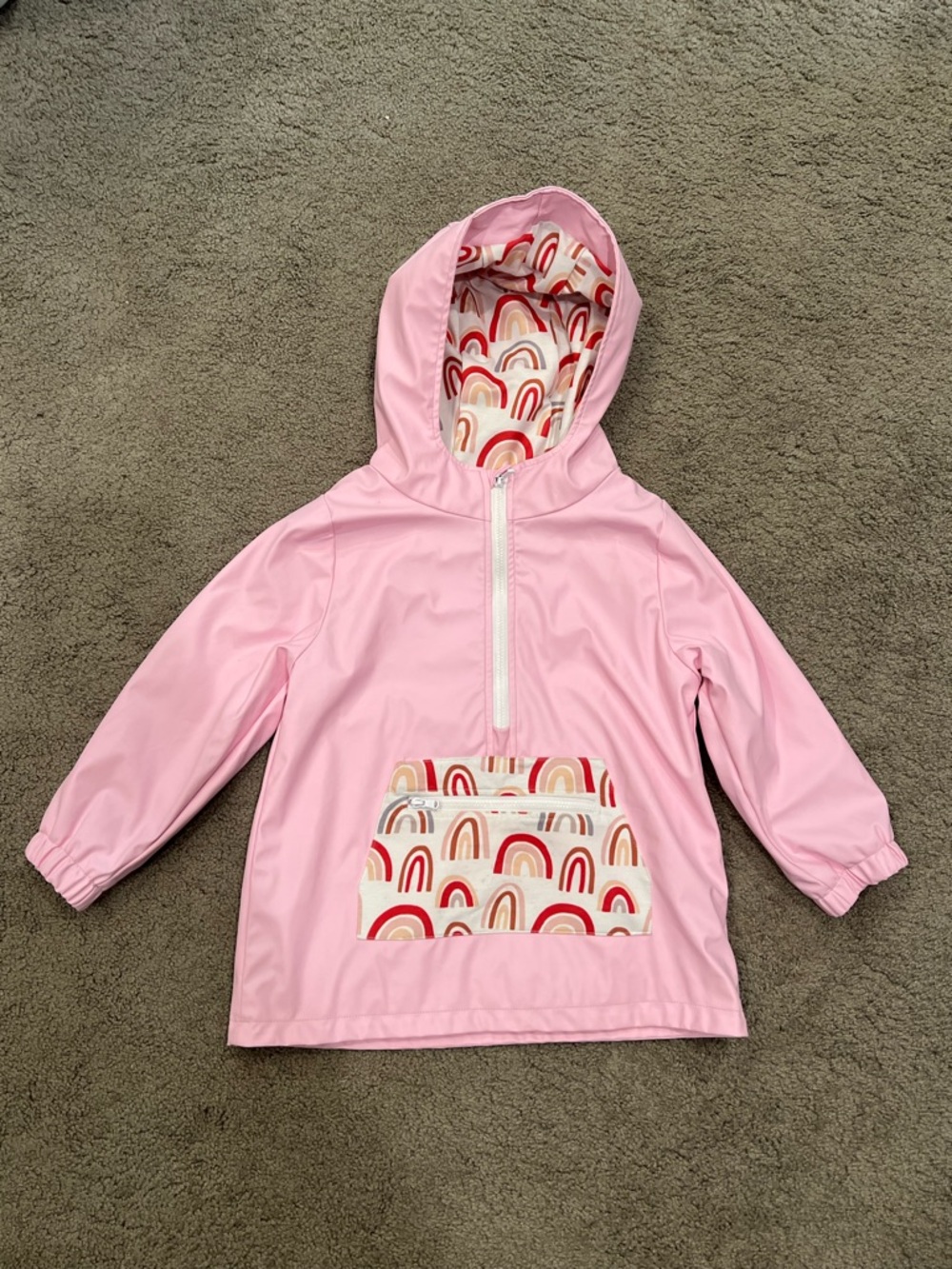 Southern Bay Smocking Company Pink Rainbow Raincoat
